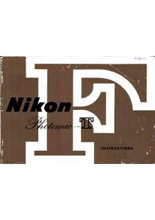 Nikon F manual. Camera Instructions.